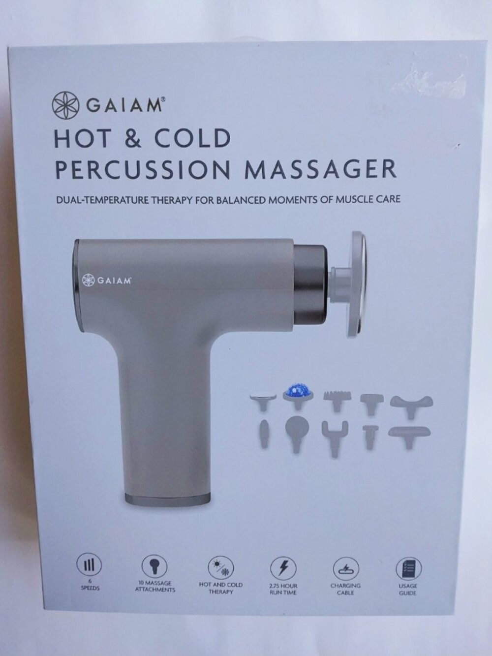 GAIAM Hot & Cold Percussion Massager, Deep Tissue Massage Gun